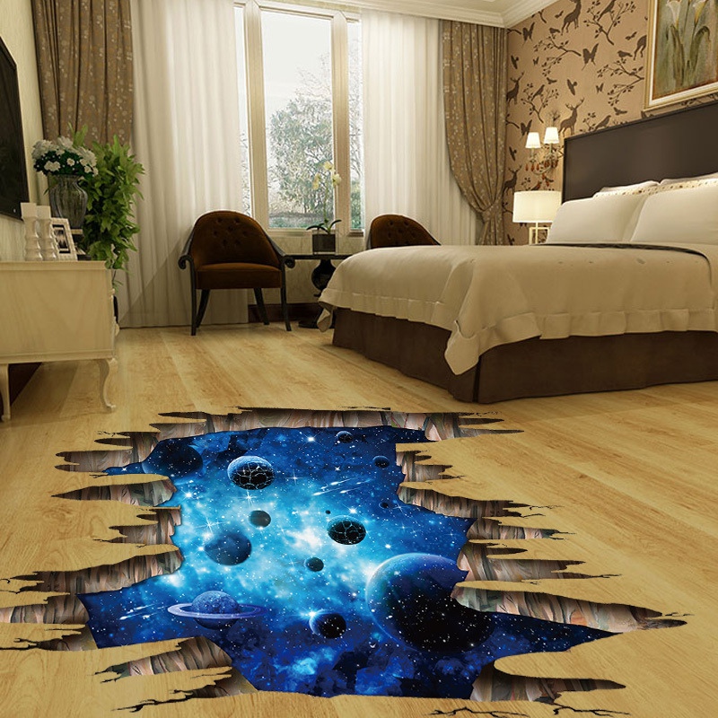 3D Outer Space Wall Stickers Home Decor Mural Art Removable 