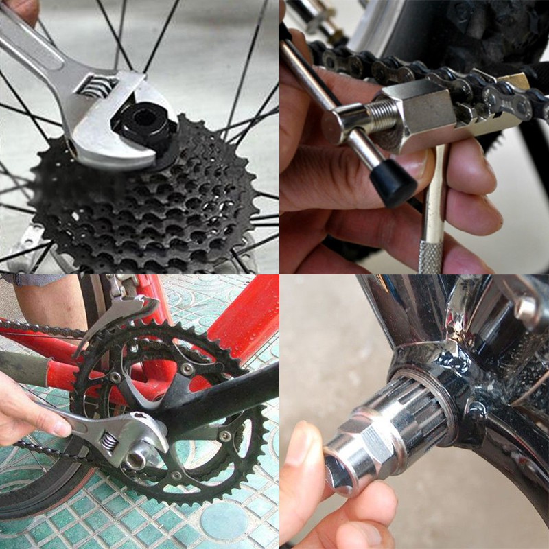 Details about   Mountain Bike MTB Bicycle Crank Chain Axis Extractor Removal Repair Tool Kit US