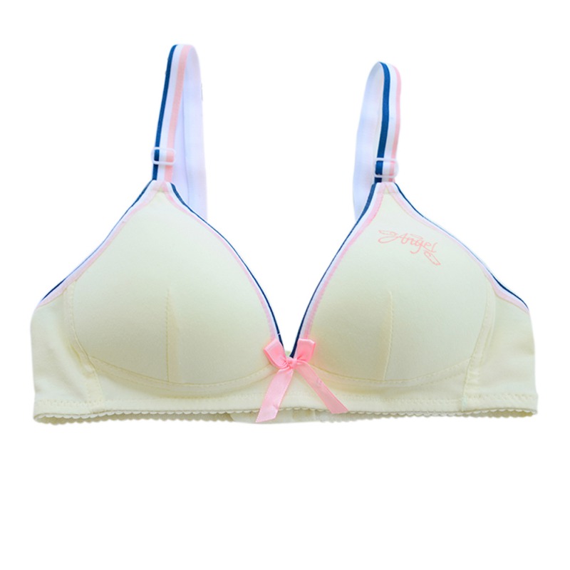 Women Teenage Girl Youth Cotton Padded Bra Wire Free ...