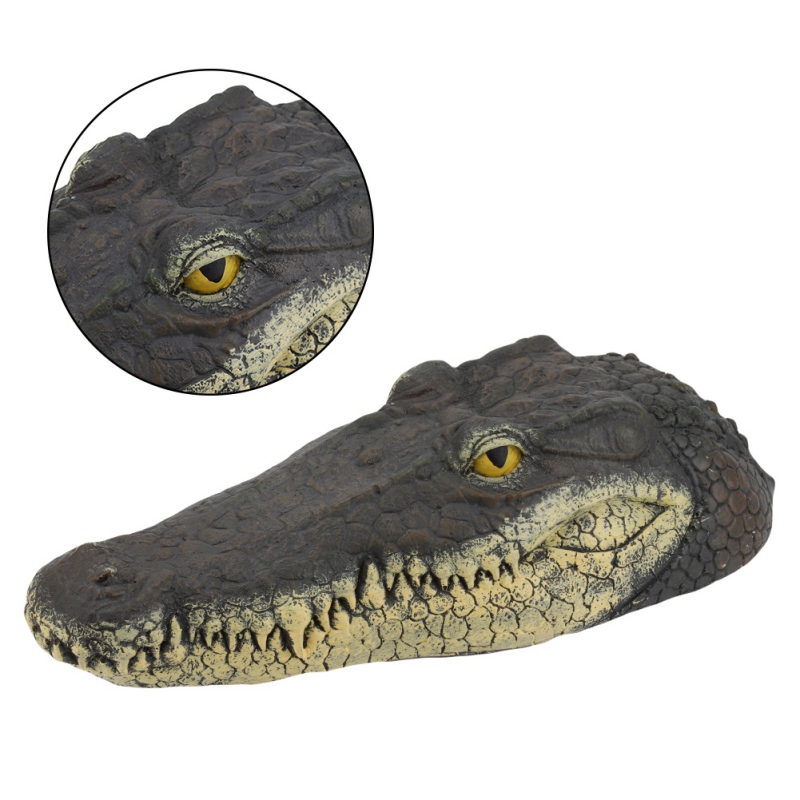 Garden Artificial Fake Crocodile Alligator Head Decors Floating Foam ...