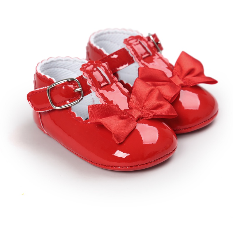 Toddler Newborn Baby Girl Crib Shoes Bowknot Soft Sole Prewalker ...